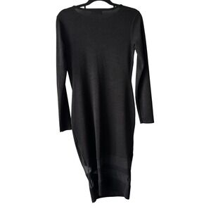 Club L London Women's Black Body‎ Con Witchy Grunge Maxi Stretch Dress  Size 16